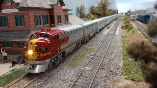 HO scale Streamliners at Shoals Model Railroad [upl. by Itnahs]