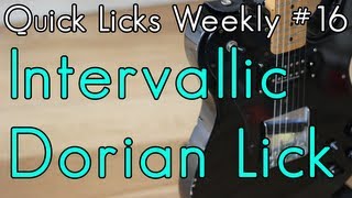 Quick Licks Weekly  16  Intervallic Dorian Lick [upl. by Atinoj]