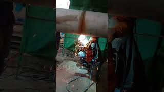 Overhead position are welding in pipeline pipelinewelder arcwelding metalweldingmachine welder [upl. by Esiuqcaj274]