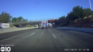 Dashcam video shows moment leading up to Hwy 50 crash [upl. by Nibur640]