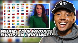 AMERICAN REACTS To European Languages [upl. by Inaluiak]