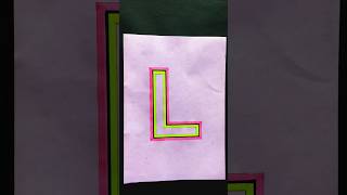 L letter with Nion colours painting 💛🩷trending popular viralvideo viralshorts trendingshorts [upl. by Clorinde]