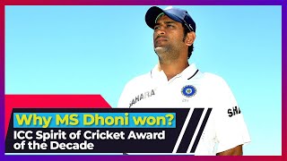 The reason why MS Dhoni won ICC Spirit of Cricket Award of the Decade  When Booing turned to Cheers [upl. by Humfried]