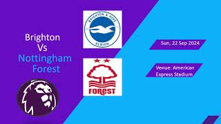 Brighton vs Nottingham Forest  Premier League 20242025 [upl. by Kahler]