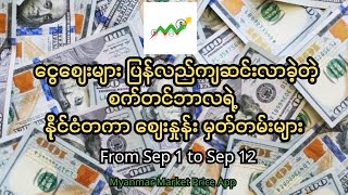 အကျစျေးနှုန်းတွေနဲ့ ပြန်လည်ကျဆင်းလာခဲ့တဲ့ စက်တင်ဘာလရဲ့ နိုင်ငံတကာငွေစျေးများ [upl. by Krall]