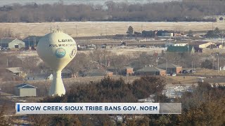 Crow Creek Sioux Tribe Bans Gov Noem [upl. by Sparke379]