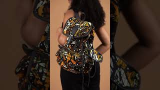 Mawusi Ankara Backpack with Leather Accents [upl. by Norihs75]