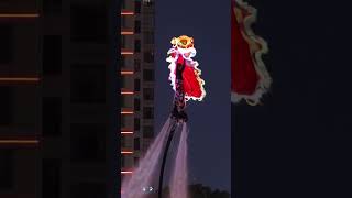 Amazing Can the lion dance fly over water [upl. by Vigor]