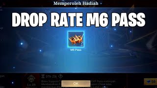 TEST DROP RATE M6 PASS amp EXP PASS DI M6 SUPPORT CHEST MOBILE LEGENDS [upl. by Laniger]