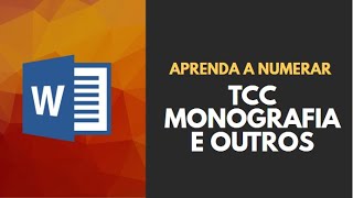 Super Dica  Como numerar páginas para TCC e Monografia em um minuto  Word 2016  2017 [upl. by Novia824]