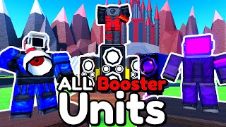 I Used ALL BOOSTER UNITS Toilet Tower Defense [upl. by Baudelaire]