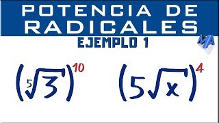 Potencia de radicales  Ejemplo 1 [upl. by Mensch]