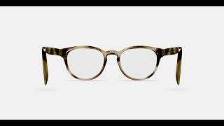 Percey Low Bridge Fit Eyeglasses in Striped Sassafras  AR  3DArt [upl. by Amitarp]