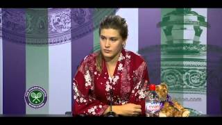 Genie Bouchard Wimbledon 2014 3rd Round Press Conference [upl. by Peirsen]