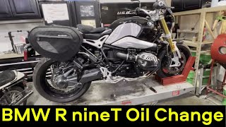 BMW R nineT Oil Change [upl. by Aubrie]