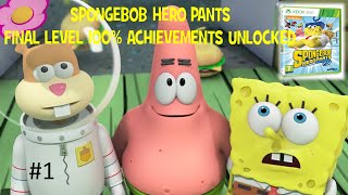 Spongebob Hero Pants Full Final Video 100 Achievements Unlocked [upl. by Saerdna]