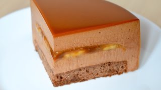 Муссовый торт Банан Карамель Шоколад ☆ Mousse cake Banana Caramel Chocolate [upl. by Peti]