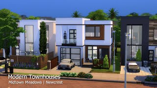 Sims 4 Modern Townhouse For Rent In Newcrest  Stop Motion Build With No Cc [upl. by Alcine]