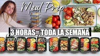 MEAL PREP Cocina 3 HORAS para TODA LA SEMANA Cocina facil rapidoy economico [upl. by Ydderf]