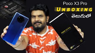 POCO X3 Pro Unboxing amp initial impressions in Telugu ll Powerful SD860 Just at 18999 [upl. by Ama189]