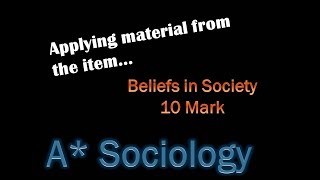 A Sociology Beliefs in Society 10 mark Ethnic group and religiosity [upl. by Akins]