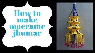 macrame DIwali kandil 2020  Macrame Jhumar tutorial step by step  Full video  wall piece [upl. by Aire]