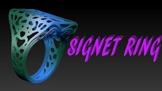 How to make signet ring with ZBrush [upl. by Melamed235]