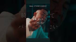 【 Japanese rap lyric 】Watson  どうかな ft ANARCHY 綺麗に咲いてパッと死にたい [upl. by Zosi976]