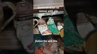 demonstration with oils on canvasallahviral [upl. by Neukam]