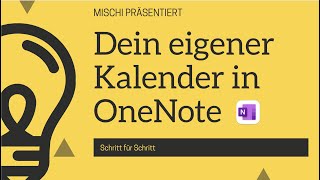 Dein eigener Kalender in OneNote Do it yourself [upl. by Jeffie383]