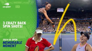 THREE Times the Ball Spun Back Over the Net in a Week  2024 US Open [upl. by Airet]