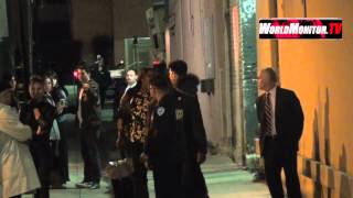 Exclusive Adam Lambert and boyfriend Sauli Koskinen leaving Jimmy Kimmel Live [upl. by Rika]