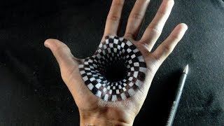 INCREIBLE Ilusión Óptica sobre mi mano  HoyoAgujero 3D  Speed Drawing  Esteban Arts [upl. by Whale]