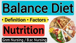 Balance Diet  Balance Diet In Nutrition  Nutrition [upl. by Anaz]