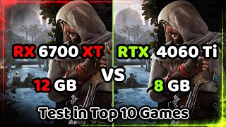 RX 6700 XT vs RTX 4060 Ti  Test in Top 10 Games  2023 [upl. by Bergstein]