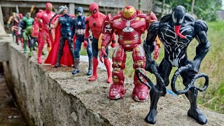 AVENGERS SUPERHERO STORY  MARVELS SPIDERMAN 2 VS GIANT HULK TEAM VENOM CAPTAIN AMERICA IRON MAN [upl. by Naujled]