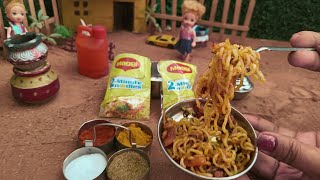 Tiny Maggi Masala Recipe  Maggi Banane Ki Recipe  Street Style  Miniature Rasoi [upl. by Ylrehs]