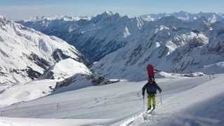 Jakobsleiter Freeridetour Stubaier Gletscher [upl. by Haerle]