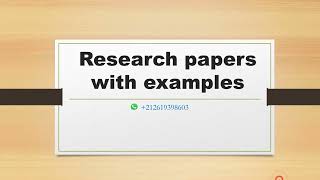 Research project شرح  PFE  بحث التخرج  PFE  Tips  Examples of research papers [upl. by Tolecnal]