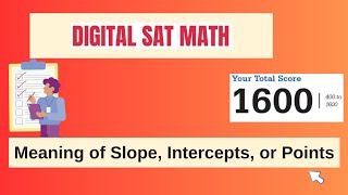 12011003 Meaning of Slope Intercepts or Points  Sample Question [upl. by Nylasor]