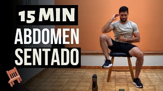 Rutina de 🪑ABDOMEN con SILLA🪑 Abdominales sentada  sentado en casa  15 minutos [upl. by Adnuahsar]