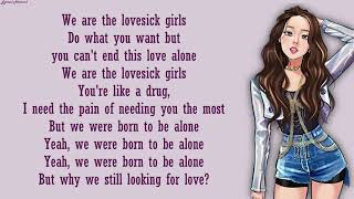 BLACKPINK  Lovesick Girls  English Version  Lyrics [upl. by Issie]