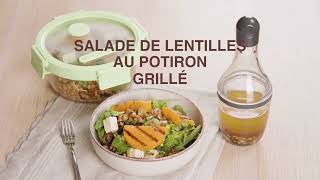 Salade de lentilles au potiron grillé  Microwave Grill  Recettes avec Lékué [upl. by Arikal]