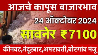 🔴कापूस भाव पडलेआजचे कापूस भाव24 ऑकटोबर 2024काटोलबोरगांवकीनवट kapusbhav2024 कापूसभाव२०२४ [upl. by Oneil930]