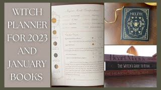 Witch Planner for 2023 and January Bookstack [upl. by Xela]