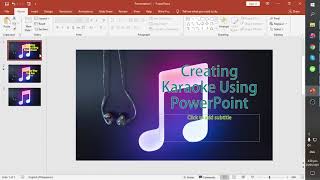 Creating Karaoke Using PowerPoint Part 1 [upl. by Nabatse]