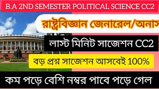 CU 2nd semester political science General suggestions 2024  2nd semester political science MDC m2 [upl. by Clova872]