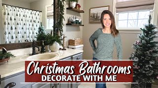 Christmas Decorating Ideas For Your Bathrooms  Bathroom Styling Tips  Guest Bath  Powder Room [upl. by Drexler]