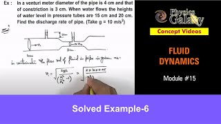 Class 11 Physics  Fluid Dynamics  15 Solved Example6 on Fluid Dynamics  For JEE amp NEET [upl. by Atima611]