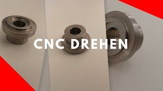 CNC Drehen  Bauteil mit Bohrung  Siemens Sinumerik 808d [upl. by Langille]